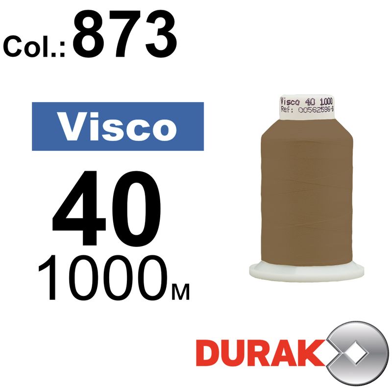 Нитки для машинної вишивки, Visco, віскоза, N40 (120D/2), довжина 1000 м., колір (0873) к17
