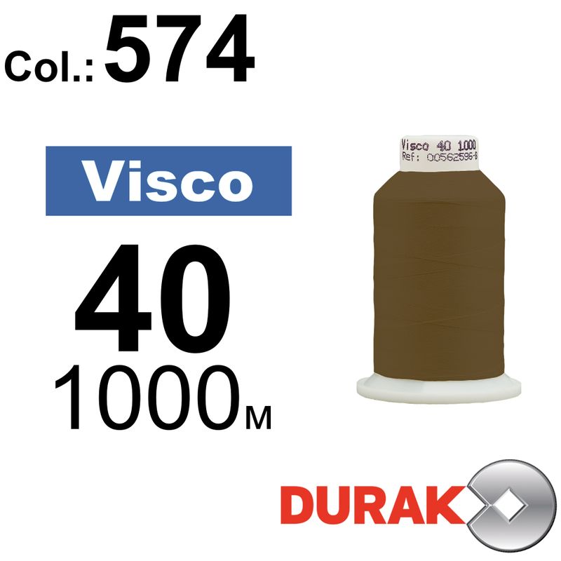 Нитки для машинной вышивки, Visco, вискоза, N40 (120D/2), длина 1000 м., цвет (0574) к17