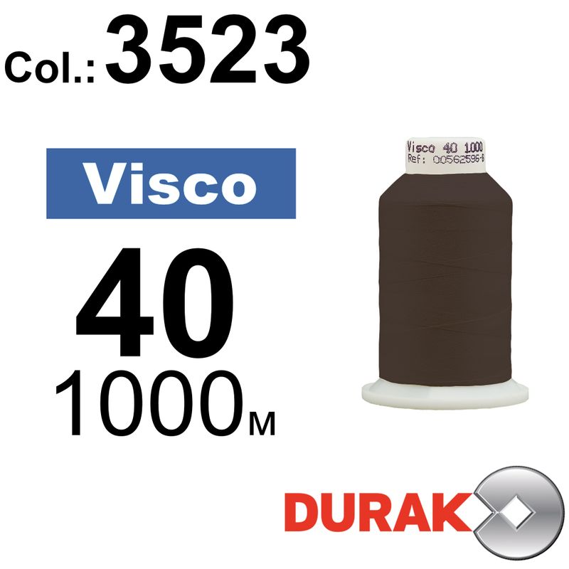 Нитки для машинной вышивки, Visco, вискоза, N40 (120D/2), длина 1000 м., цвет (3523) к17