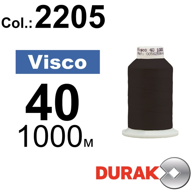 Нитки для машинної вишивки, Visco, віскоза, N40 (120D/2), довжина 1000 м., колір (2205) к17