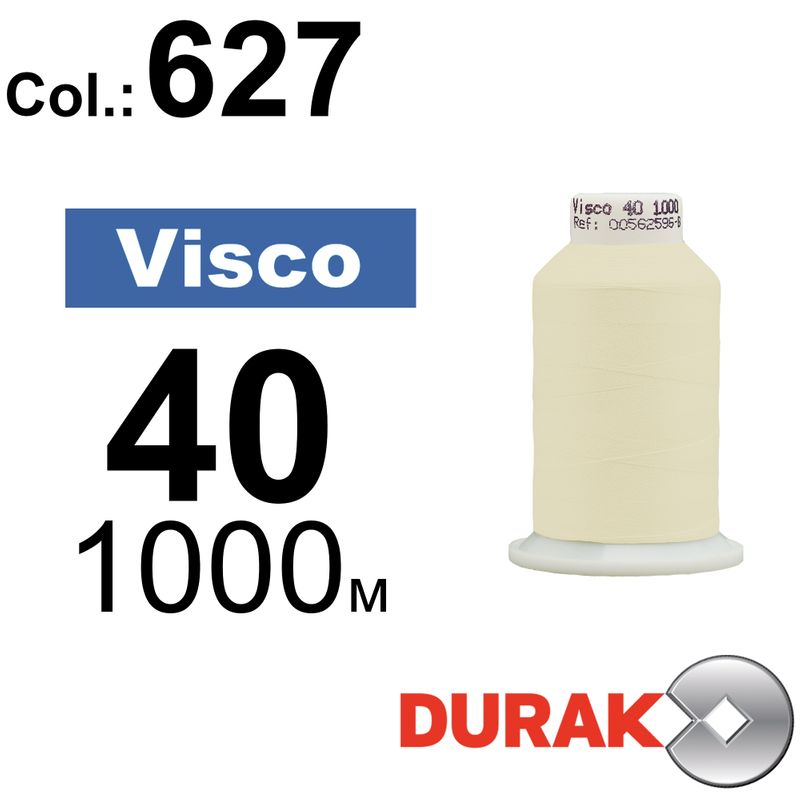 Нитки для машинної вишивки, Visco, віскоза, N40 (120D/2), довжина 1000 м., колір (0627) к18