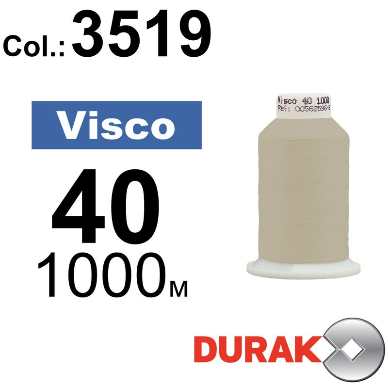 Нитки для машинной вышивки, Visco, вискоза, N40 (120D/2), длина 1000 м., цвет (3519) к18