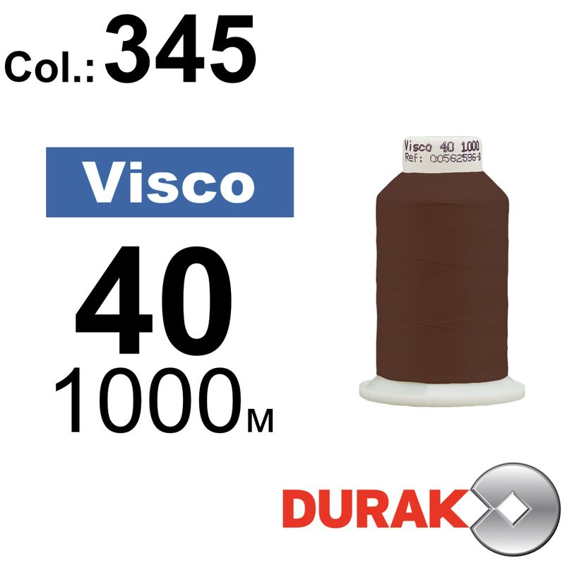 Нитки для машинної вишивки, Visco, віскоза, N40 (120D/2), довжина 1000 м., колір (0345) к18