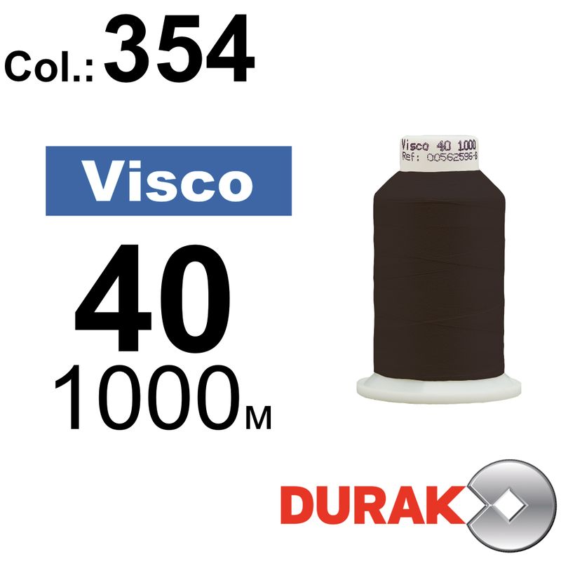 Нитки для машинної вишивки, Visco, віскоза, N40 (120D/2), довжина 1000 м., колір (0354) к18