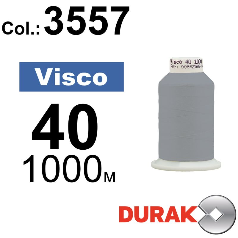Нитки для машинной вышивки, Visco, вискоза, N40 (120D/2), длина 1000 м., цвет (3557) к19