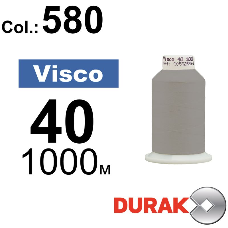 Нитки для машинной вышивки, Visco, вискоза, N40 (120D/2), длина 1000 м., цвет (0580) к19