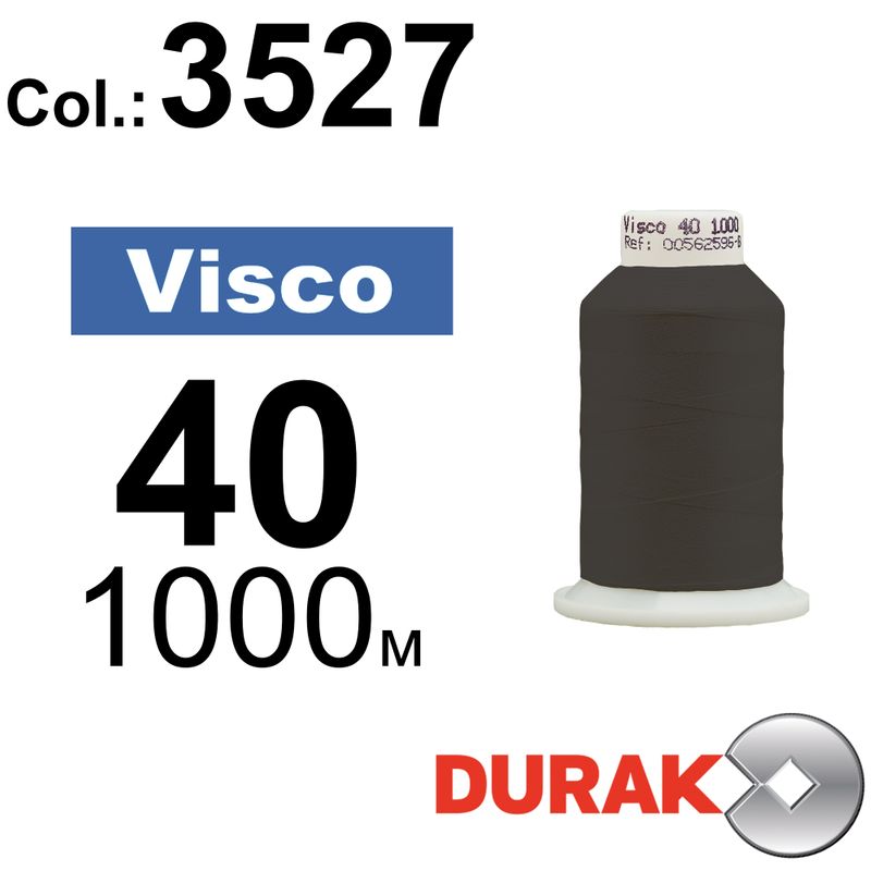 Нитки для машинной вышивки, Visco, вискоза, N40 (120D/2), длина 1000 м., цвет (3527) к19