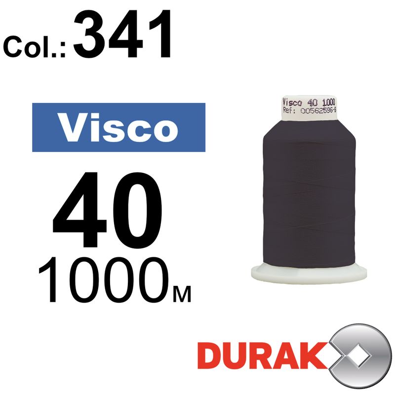 Нитки для машинної вишивки, Visco, віскоза, N40 (120D/2), довжина 1000 м., колір (0341) к20