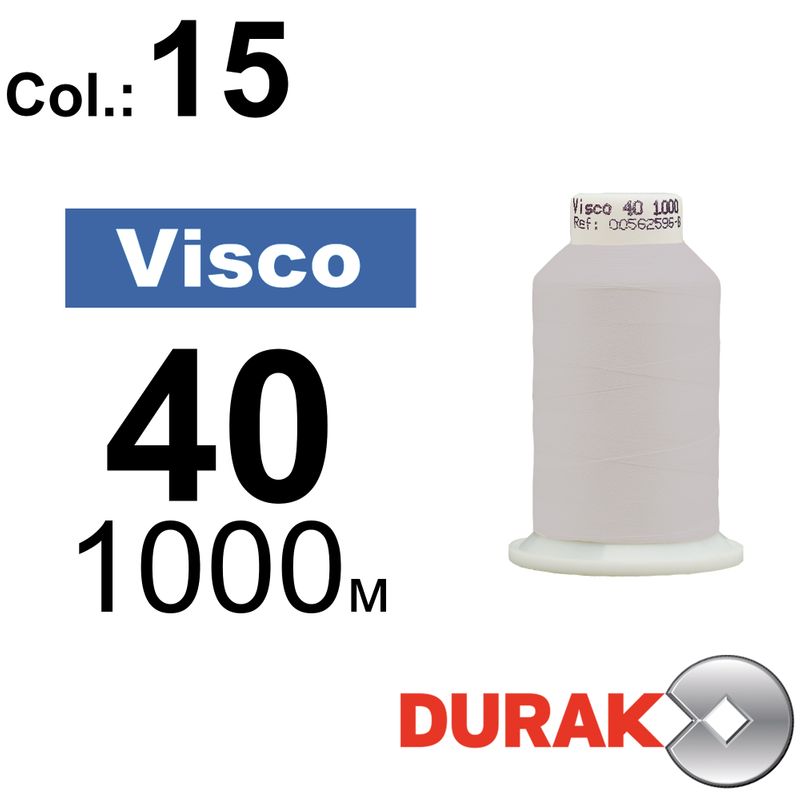 Нитки для машинной вышивки, Visco, вискоза, N40 (120D/2), длина 1000 м., цвет (0015) к20