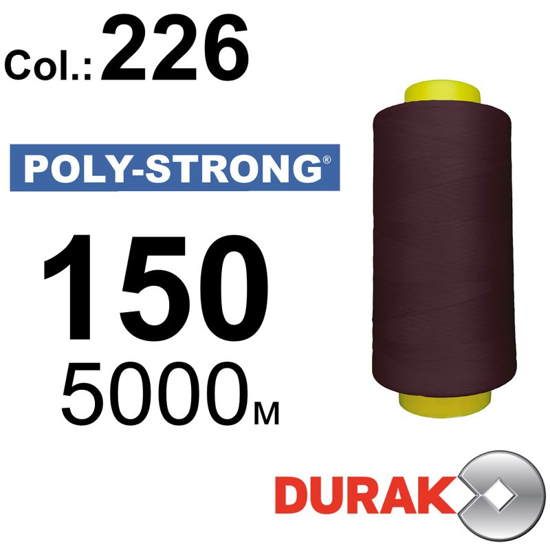 Нитки армированные, Poly-Strong PP, полиэстер, N150 (20tex), длина 5000 м., цвет 23(226)13 - к4 Нитки армированные, Poly-Strong PP, полиэстер, N150 (20tex), длина 5000 м., цвет 23(226)13 - к4