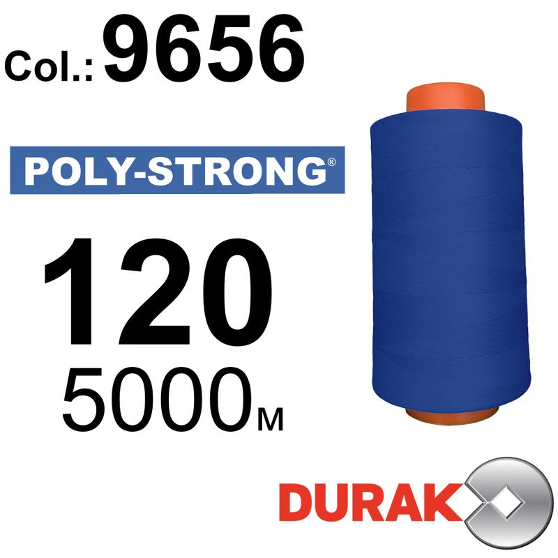 Нитки армированные, Poly-Strong PP, полиэстер, N120 (24tex), длина 5000 м., цвет 49(9656)58 - к8