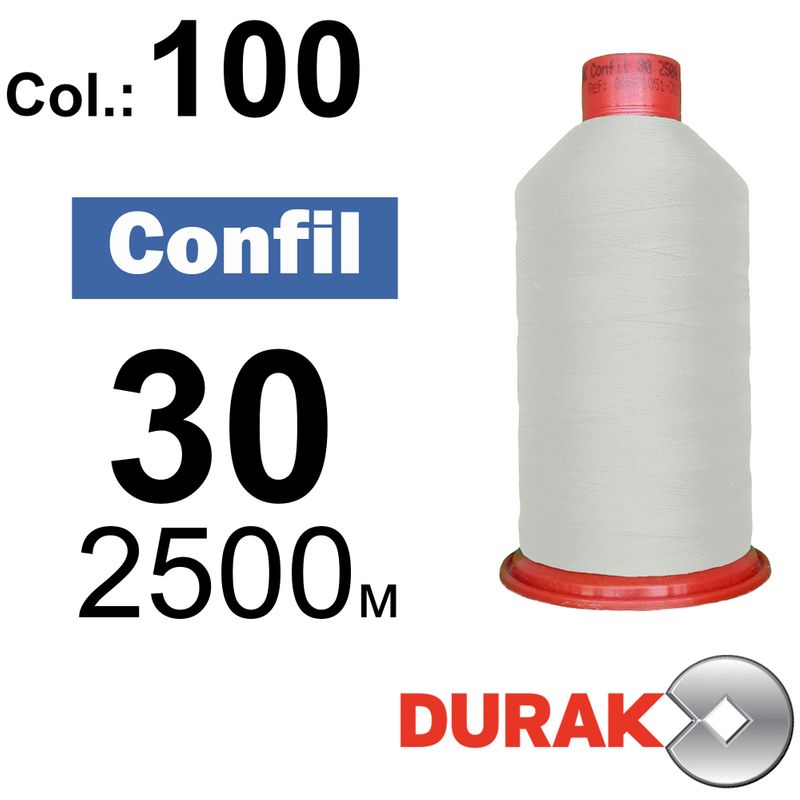 Нитки сверхпрочные, Confil, полиэстер, N30 (80tex), длина 2500 м., цвет 09(100)-566 колонка 1