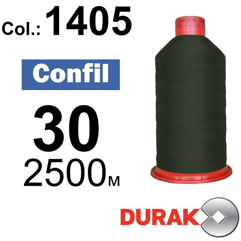Нитки надміцні, Confil, поліестер, N30 (80tex), довжина 2500 м., колір 04(1405)-92 колонка 8