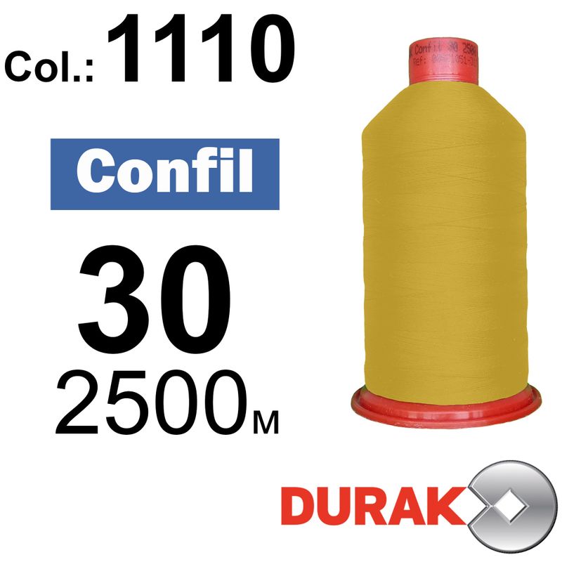 Нитки надміцні, Confil, поліестер, N30 (80tex), довжина 2500 м., колір 20(1110)-29 колонка 1