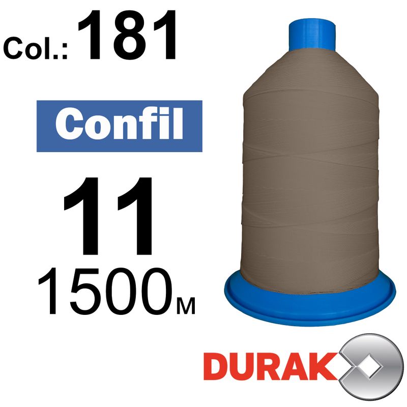 Нитки надміцні, Confil, поліестер, N11 (270tex), довжина 1500 м., колір 06(181)-99 колонка 10