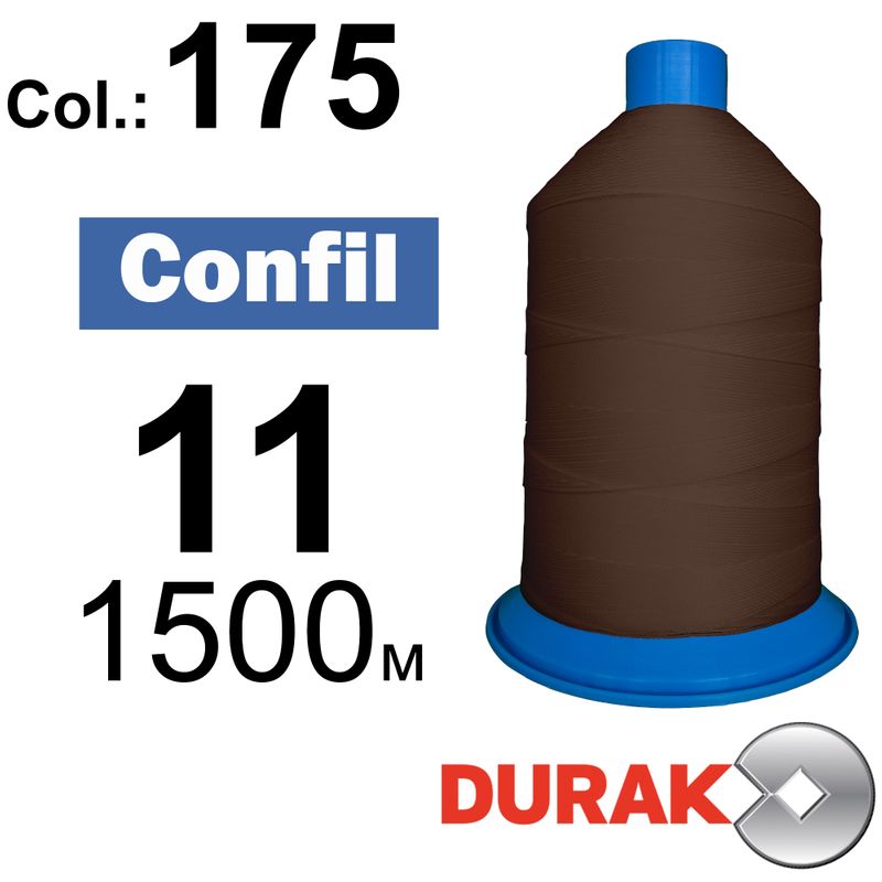 Нитки надміцні, Confil, поліестер, N11 (270tex), довжина 1500 м., колір 17(175)-258 колонка 10