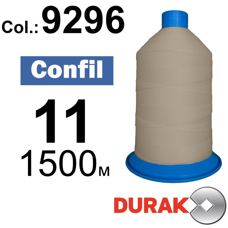 Нитки надміцні, Confil, поліестер, N11 (270tex), довжина 1500 м., колір 24(9296)-98 колонка 10