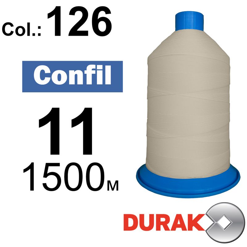 Нитки надміцні, Confil, поліестер, N11 (270tex), довжина 1500 м., колір 05(126)-97 колонка 10