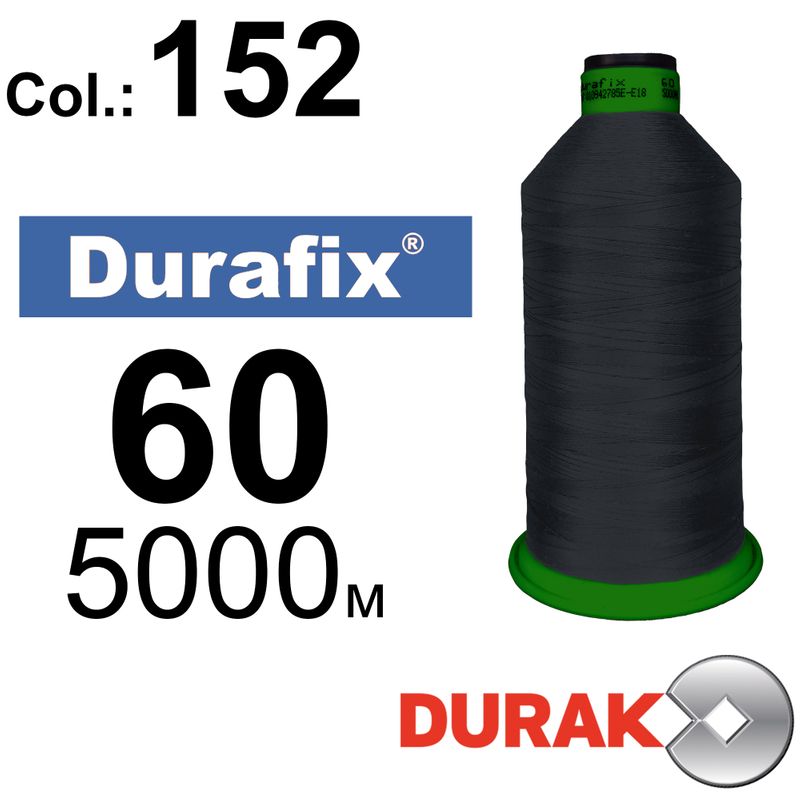 Нитки надміцні, Durafix, поліестер, N60 (45tex), довжина 5000 м., колір 04(152)-117 колонка 12