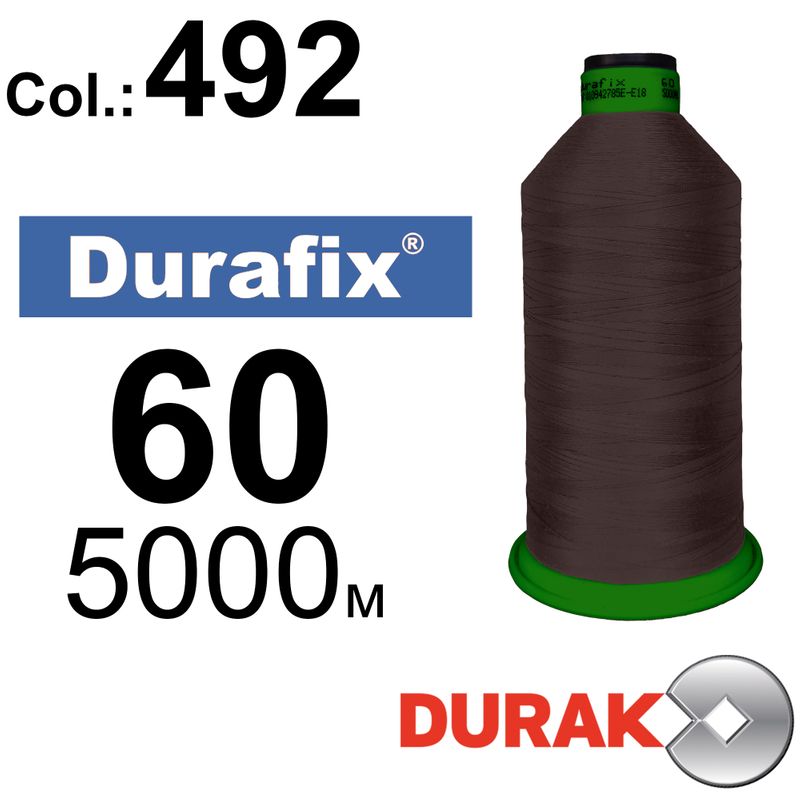 Нитки надміцні, Durafix, поліестер, N60 (45tex), довжина 5000 м., колір 06(492)-45 колонка 11