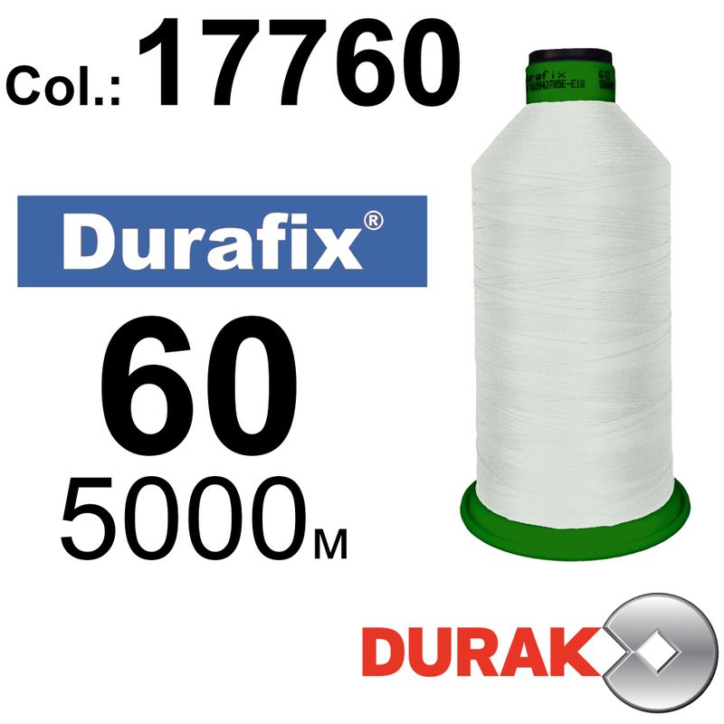 Нитки надміцні, Durafix, поліестер, N60 (45tex), довжина 5000 м., колір 07(17760)-120 колонка 1