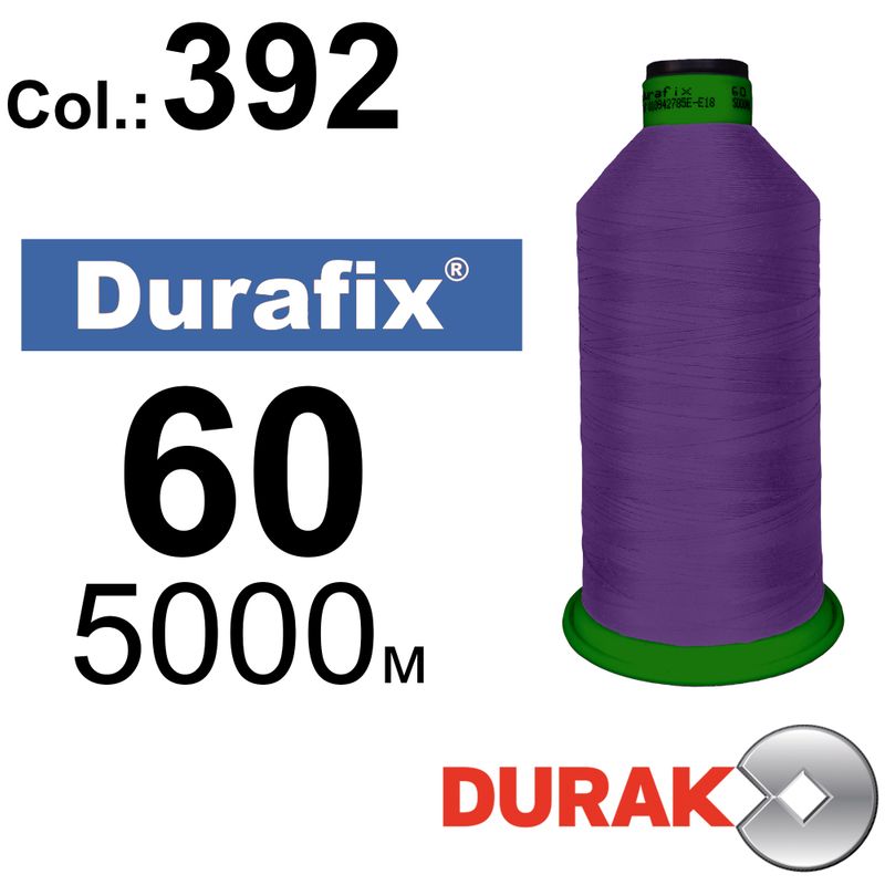 Нитки надміцні, Durafix, поліестер, N60 (45tex), довжина 5000 м., колір 12(392)-19 колонка 5