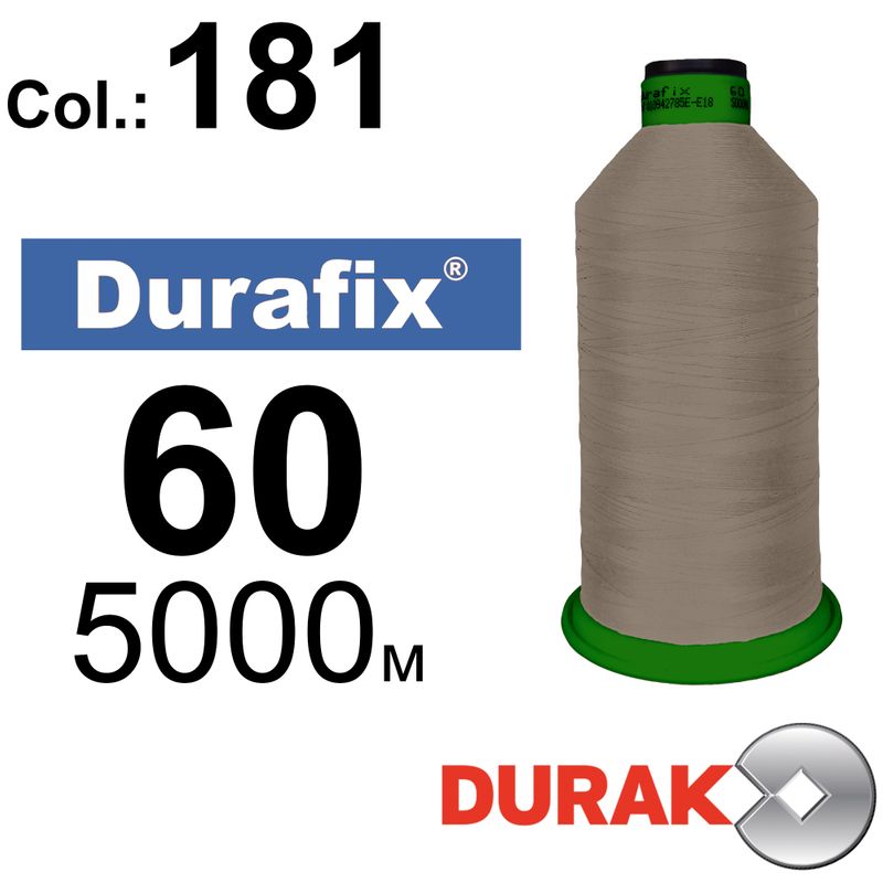 Нитки надміцні, Durafix, поліестер, N60 (45tex), довжина 5000 м., колір 26(181)-99 колонка 10