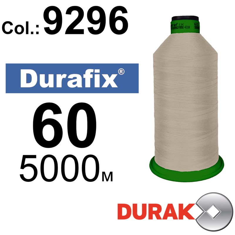 Нитки надміцні, Durafix, поліестер, N60 (45tex), довжина 5000 м., колір 39(9296)-98 колонка 10