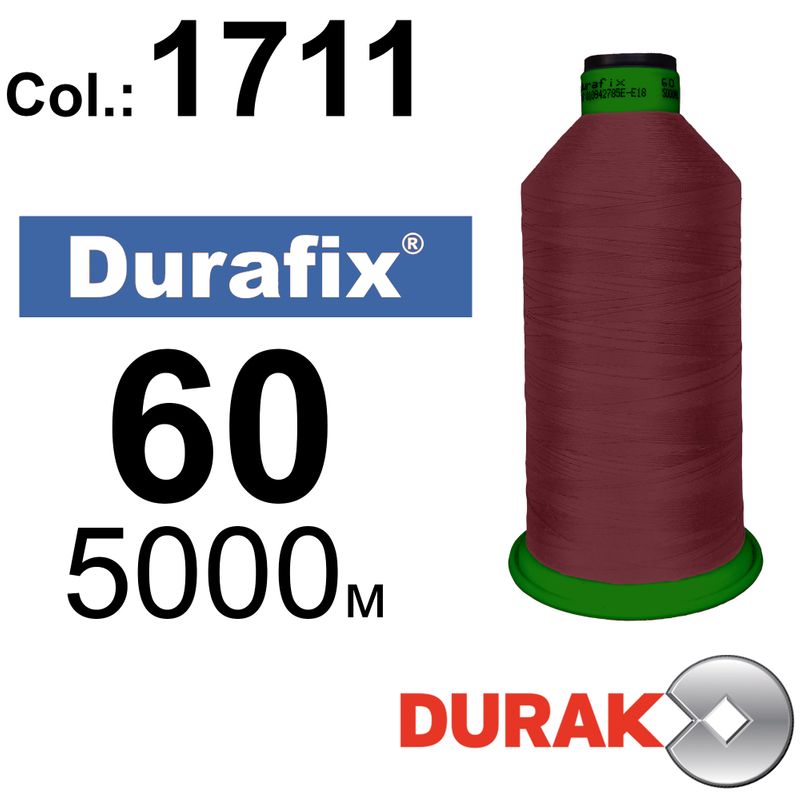 Нитки надміцні, Durafix, поліестер, N60 (45tex), довжина 5000 м., колір 42(1711)-12 колонка 4
