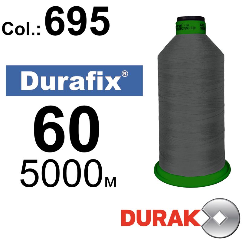 Нитки надміцні, Durafix, поліестер, N60 (45tex), довжина 5000 м., колір 50(695)-262 колонка 12