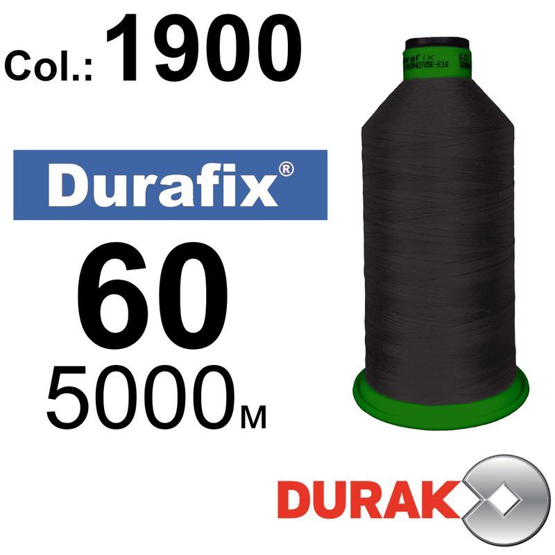 Нитки надміцні, Durafix, поліестер, N60 (45tex), довжина 5000 м., колір21(1900)-48 колонка 10