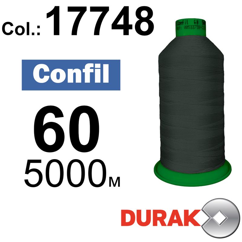 Нитки надміцні, Confil, поліестер, N60 (45tex), довжина 5000 м., колір 11(17748)-93 колонка 8