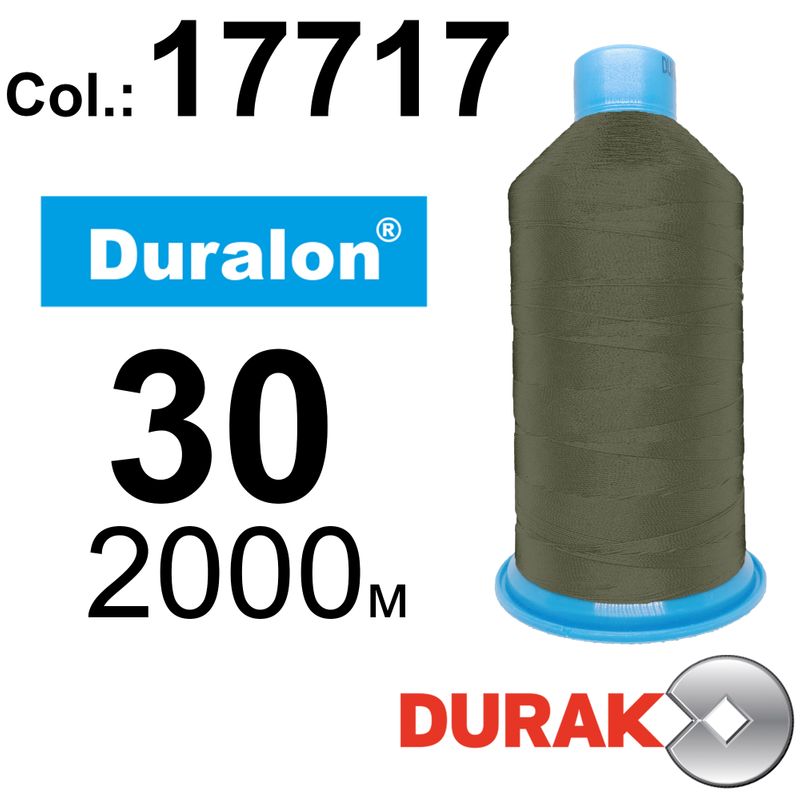 Нитки надміцні, Duralon, нейлон 6. 6, N30 (105tex), довжина 2000м., колір (17717)-90, к-8