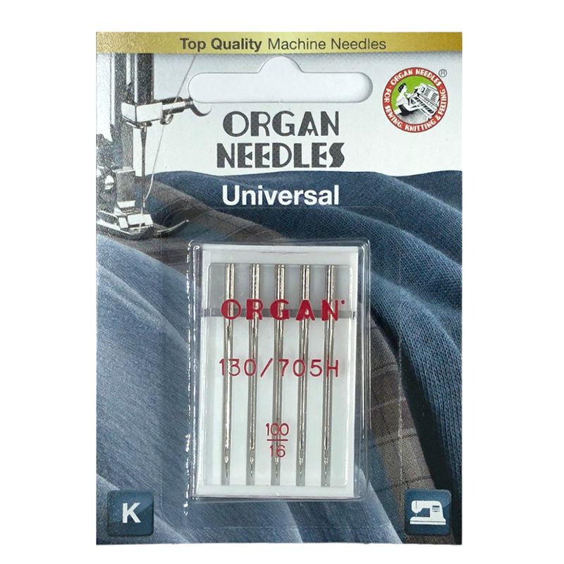 Голки універсальні №100/16, OR, (HAx1, 130/705H, 15x1), 1уп. =5шт, блістер