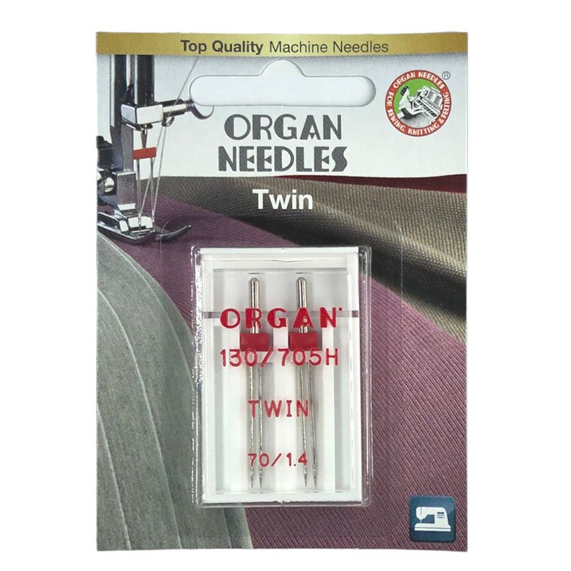 Голки універсальні подвійні №1, 4 /70, OR, (130/705H), 1уп. =2шт, блістер