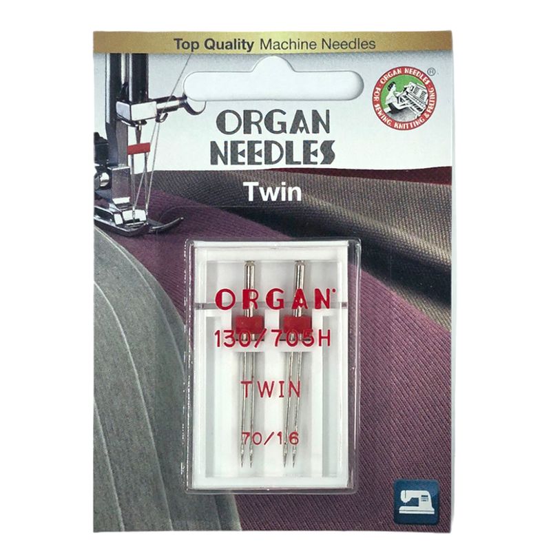 Голки універсальні подвійні №1, 6 /70, OR, (130/705H), 1уп. =2шт, блістер