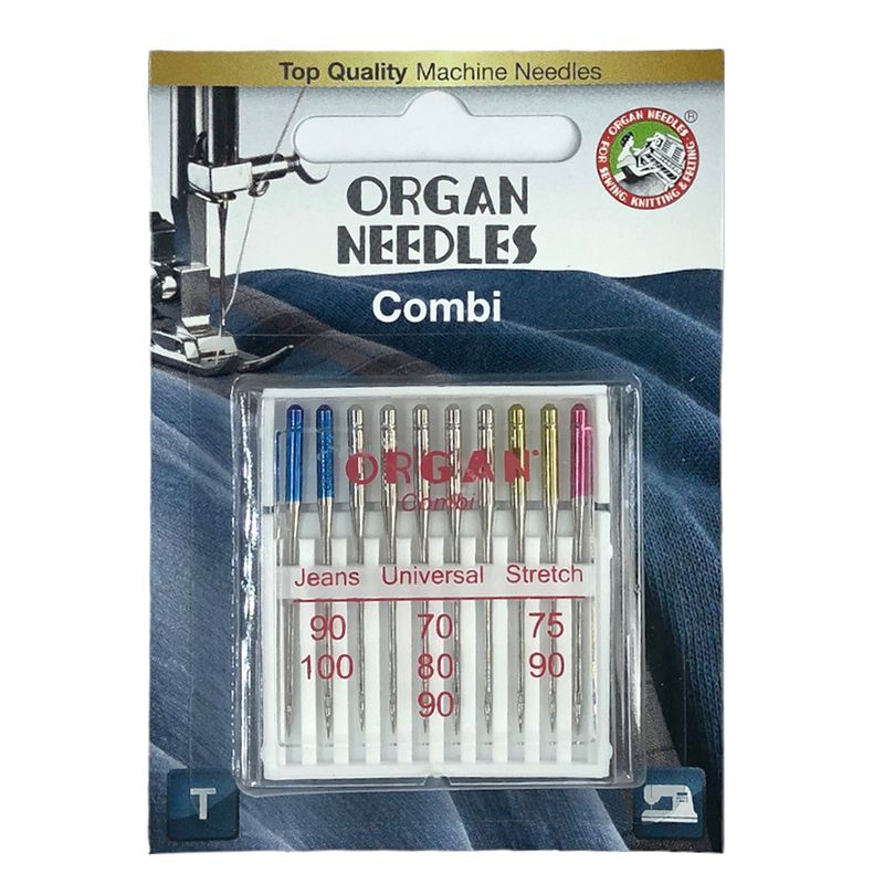 Голки комбі № MIX, OR: Jean-90(1)/100(1)+UNI-70(1)/80(2)/90(2)+Stretch-75(2)/90(1), 1уп. =10шт, блістер