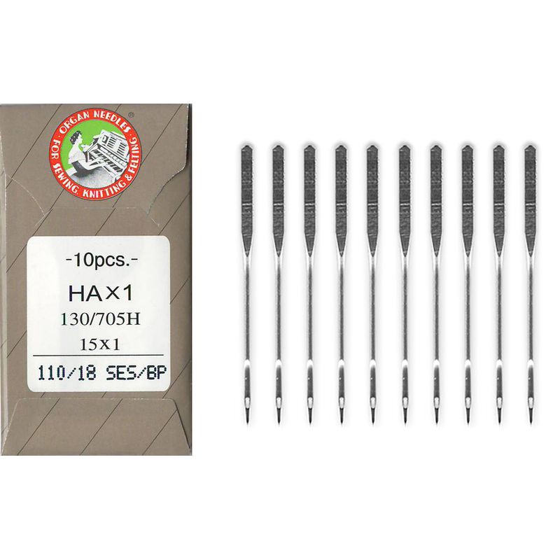 Голки для трикотажу, джерсі №110/18, OR, (HAx1, 130/705H, 15x1), 1уп. =10шт, папір