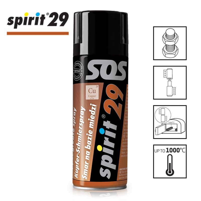 Смазочное масло на основе меди SPIRIT 29 - спрей 400мл