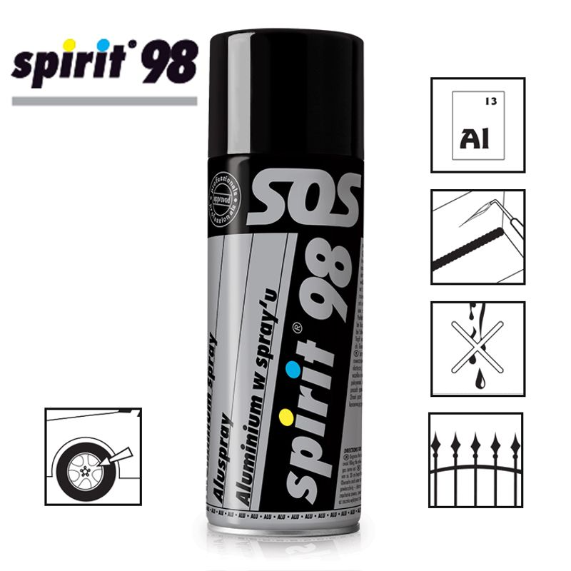 Металлизированный спрей Алюминий SPIRIT 98 - спрей 400мл