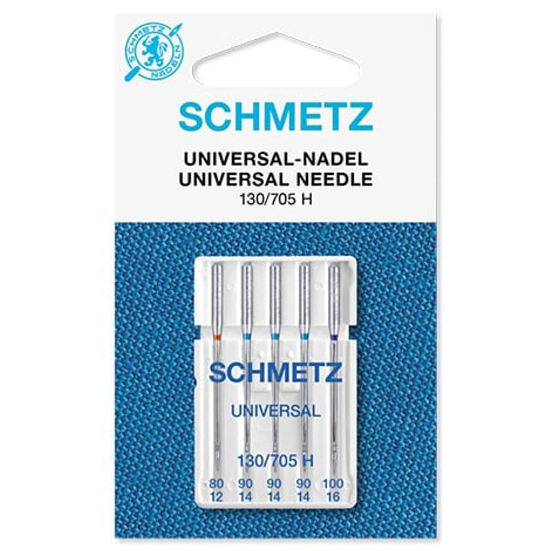 Голки універсальні №MIX, SC, (HAx1, 130/705H): 80/12(1); 90/14(3); 100/16(1) 1уп. =5шт