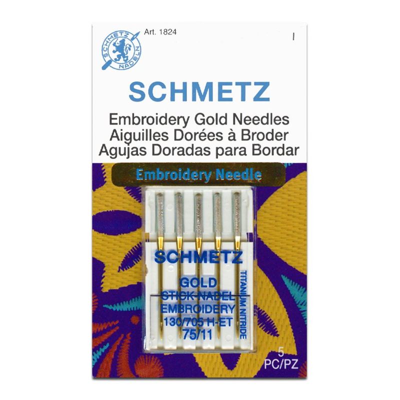 Голки для вишивання № 75/11, SC, (130/705 H-ET), покриття нітрид титану, 1уп. =5шт