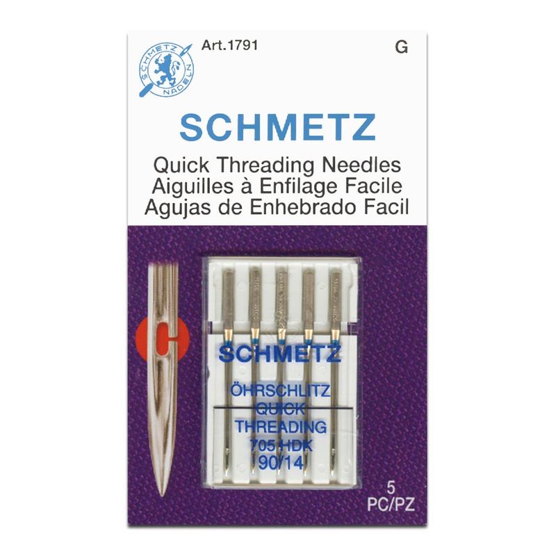 Голки універсальна з прорізом для швидкої запрвки нитки № 90/14, SC, (705 HDK) 1уп. =5шт