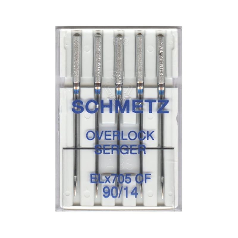 Голки для оверлока № 90/14, SC, (ELx705 CF) з хромованим покриттям, 1уп. =5шт