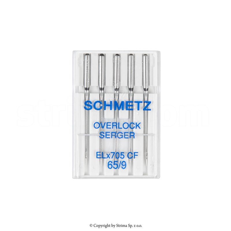 Голки для оверлока № 65/9, SC, (ELx705 CF) з хромованим покриттям, 1уп. =5шт