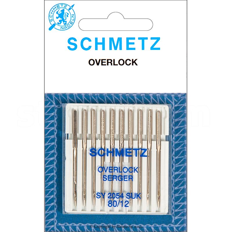 Голки для оверлоків і швейних машин Singer, для трикотажу № 80/12, SC, (SY 2054 H SUK), 1уп. =10шт