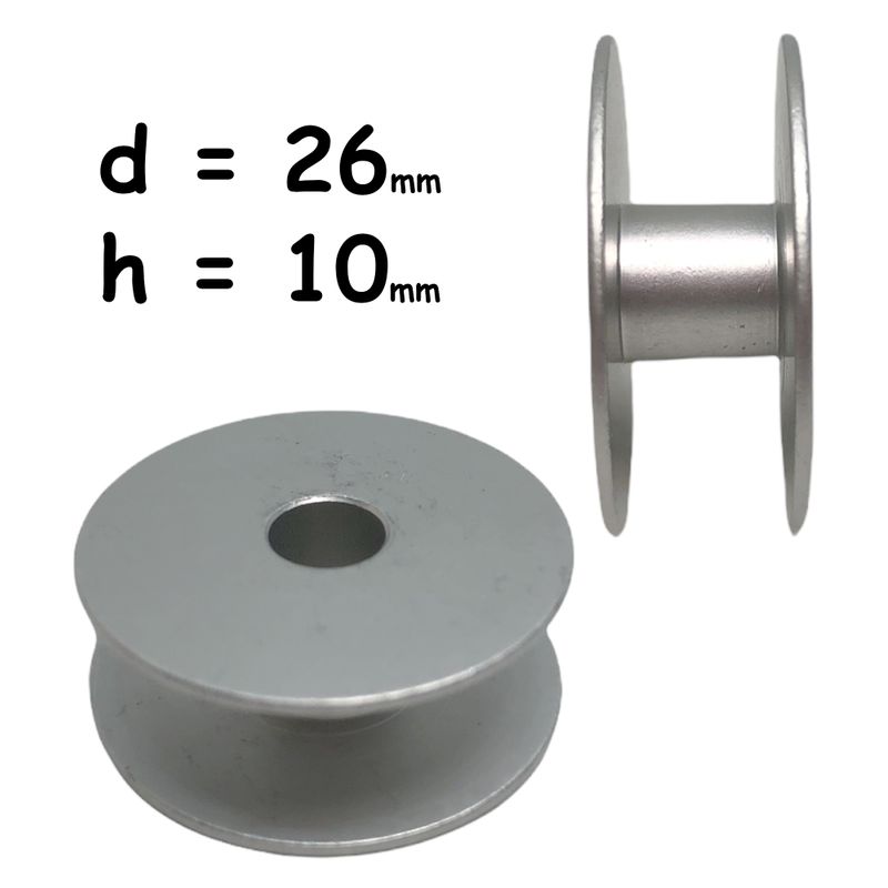 Шпулька для промислових швейних машин, Д = 25, 5мм, В = 11мм, 239729 (G302 SIR), облегченная, не перфо + БП, CH