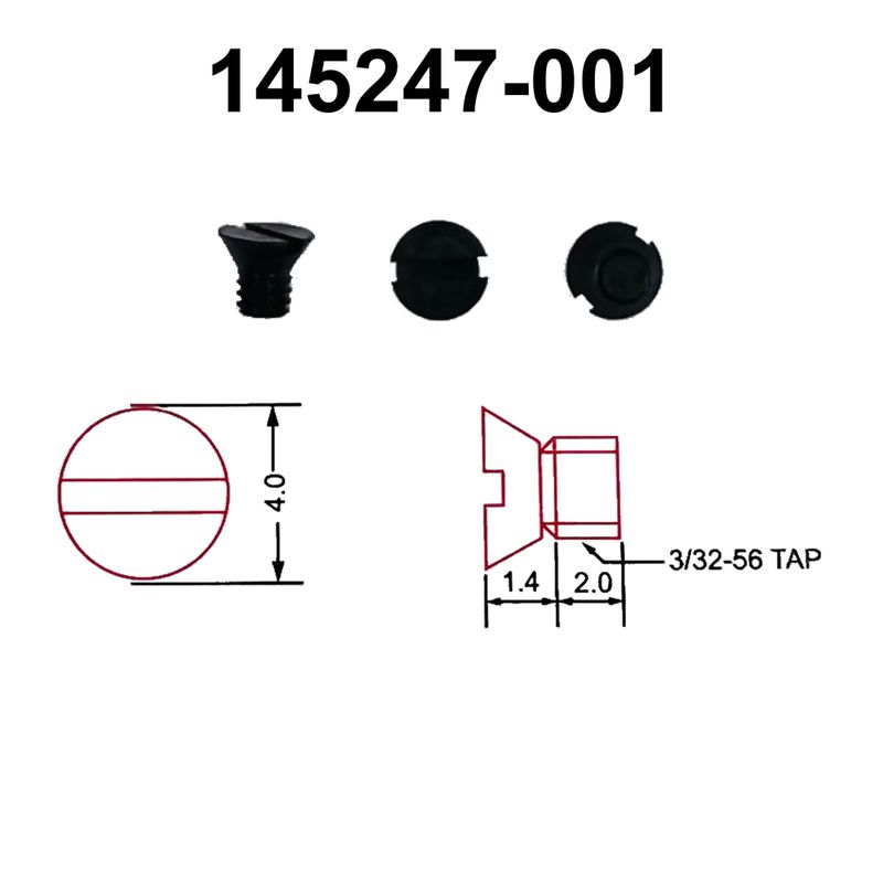 Гвинт для голкової пластини на Brother B814, 145247-001, GE, уп-100шт