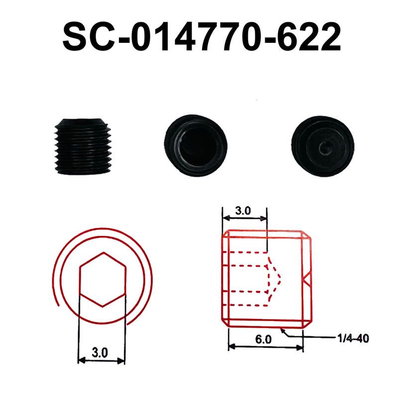 Гвинт для роторного гачка на Brother B814, SC-014770-622, GE, уп-100шт