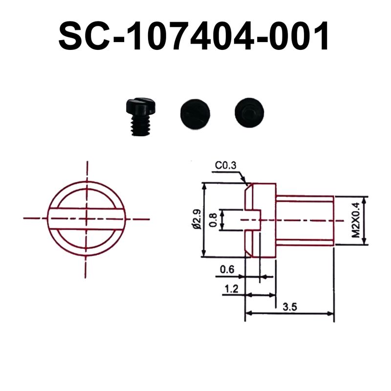 Гвинт для затискача на Brother B835, SC-107404-001, GE, уп-100шт